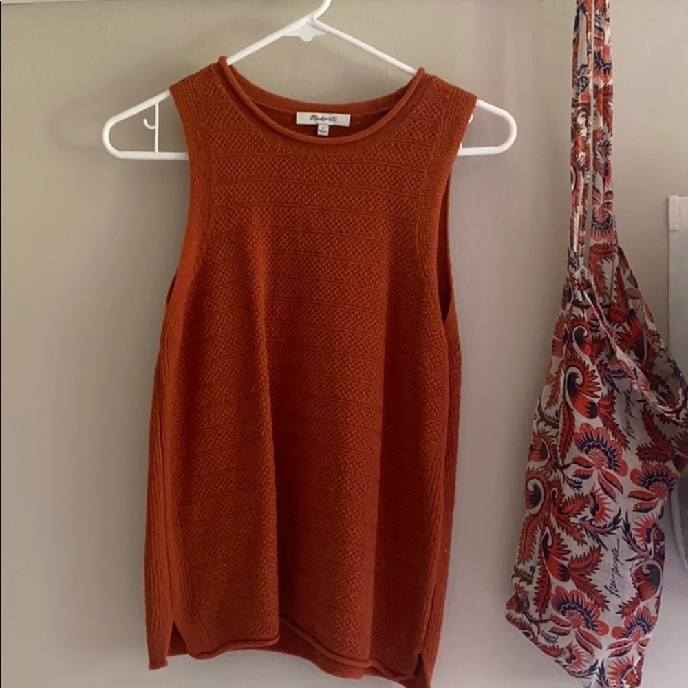 Madewell Orange tank top